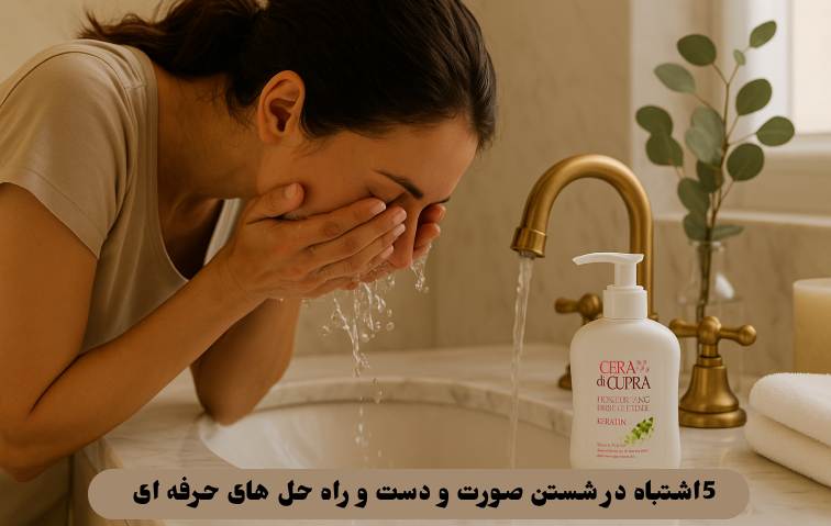 ۵ اشتباه در شستن صورت و دست و راه‌ حل‌ های حرفه‌ ای
